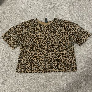 cheetah print crop top